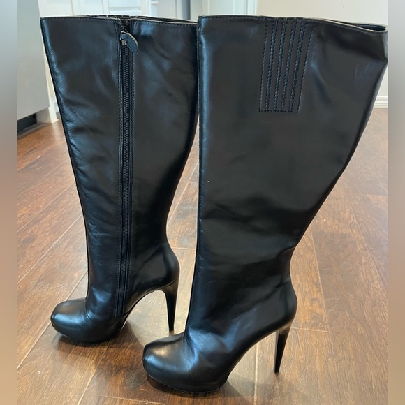NWOT Type Z Leather Knee High Platform Boots Halloween - Picture 2 of 3